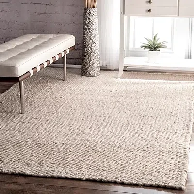 Kirkland's Halsey Area Rug In White