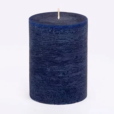 Kirkland's Hand Poured Unscented Pillar Candle In Blue