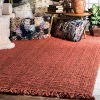 Kirkland's Hand Woven Chunky Loop Jute Area Rug In Red