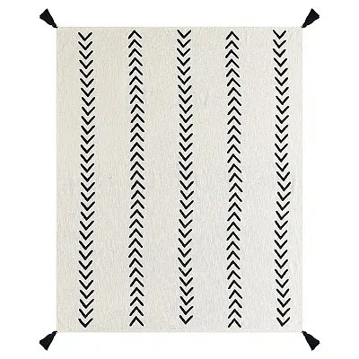 Kirkland's Handmade Chevron Throw Blanket In White