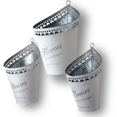 Kirkland's Hanging Galvanized Steel Planters In Multi