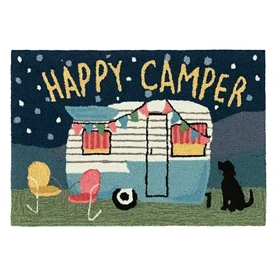 Kirkland's Happy Camper Indoor/outdoor Accent Rug In Multi