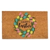 Kirkland's Happy Easter Egg Wreath Doormat In Multi