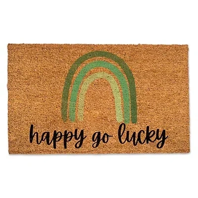 Kirkland's Happy Go Lucky Doormat In Brown