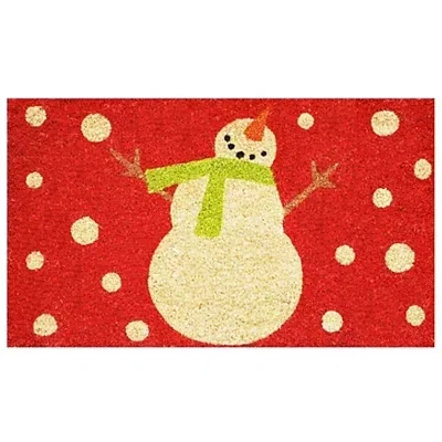 Kirkland's Happy Snowman Doormat In Multi