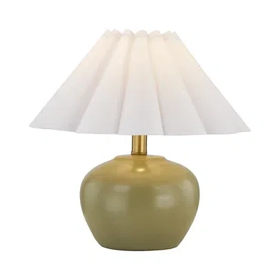 Kirkland's Harlow Green Ceramic Table Lamp In White