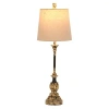Kirkland's Hazel Distressed Cream Resin Buffet Lamp In Brown