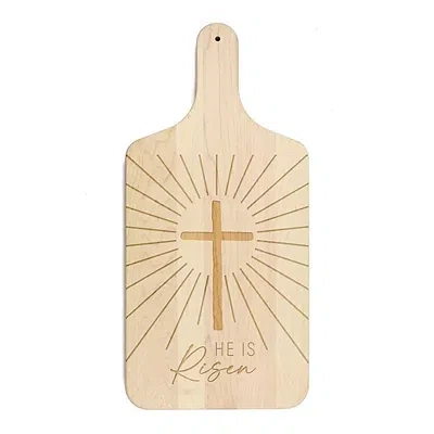 Kirkland's He Is Risen Maple Cutting Board In Brown