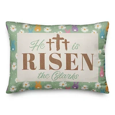 Kirkland's He Is Risen Personalized Indoor/outdoor Pillow In Multi