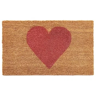Kirkland's Heart Coir Doormat In Brown