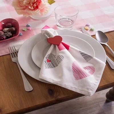 Kirkland's Heart Napkin Rings In White