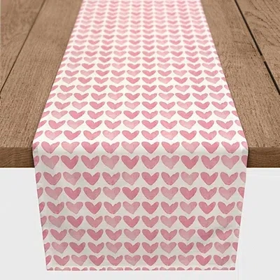 Kirkland's Hearts Cotton Twill Valentine's Runner In Pink