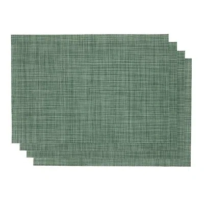 Kirkland's Heathered Sage Rectangle Placemats In Green