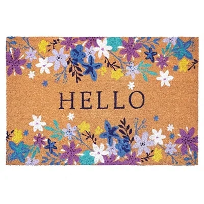 Kirkland's Hello Beauty Floral Doormat In Multi