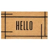 Kirkland's Hello Natural Linear Doormat In Multi