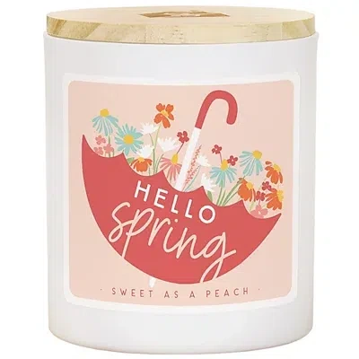 Kirkland's Hello Spring Sweet Peach 2-wick Jar Candle In Multi