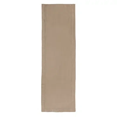 Kirkland's Hemstitch Cotton Table Runner In Brown