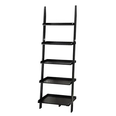 Kirkland's Heritage Black Wood Ladder Bookshelf