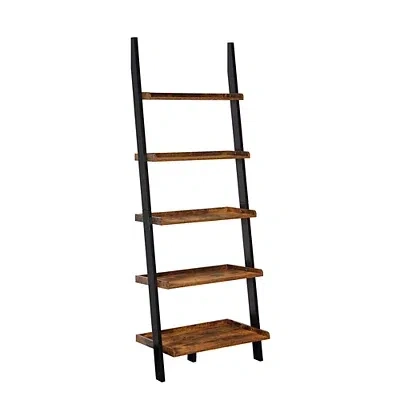 Kirkland's Heritage Two Tone Wood Ladder Bookshelf In Brown