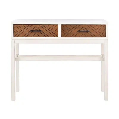 Kirkland's Herringbone Console Table In Brown