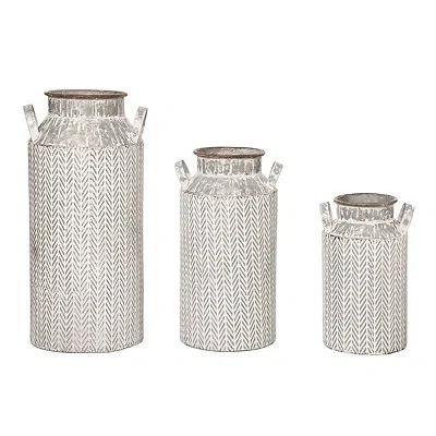 Kirkland's Herringbone Jug Containers In Multi