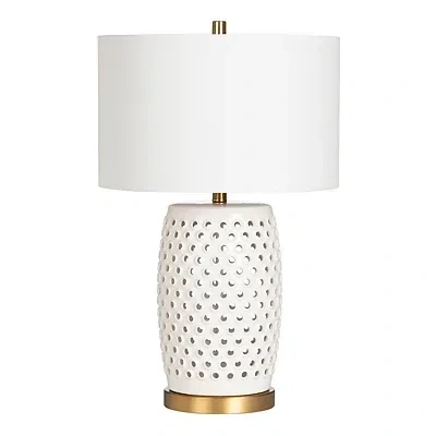 Kirkland's Hobnail Table Lamp With Nightlight In White