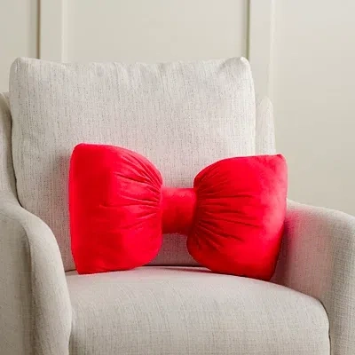 Kirkland's Holiday Bow Shaped Pillow In Red