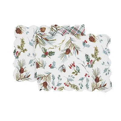 Kirkland's Holly And Pinecone Reversible Table Runner In Multi