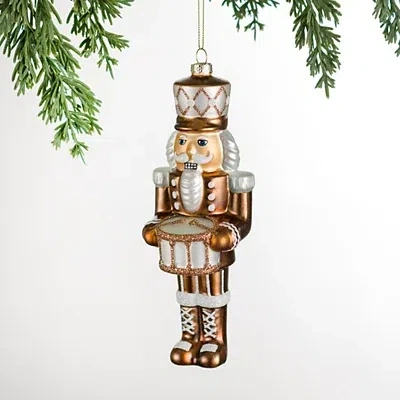 Kirkland's Holly Nutcracker Glass Christmas Ornament In Multi