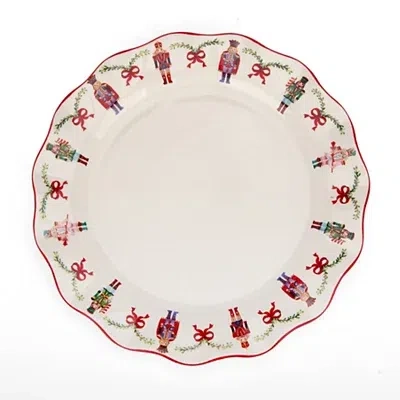 Kirkland's Holly Nutcracker Wavy Dinner Plate