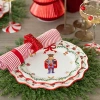 Kirkland's Holly Nutcracker Wavy Salad Plates In Multi