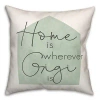 Kirkland's Home Is Wherever Gigi Sage Pillow In Green