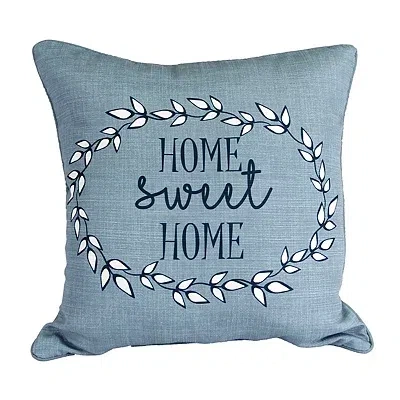 Kirkland's Home Sweet Laurel Pillow In Blue