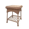 Kirkland's Honey Resin Wicker And Metal Accent Table In Brown