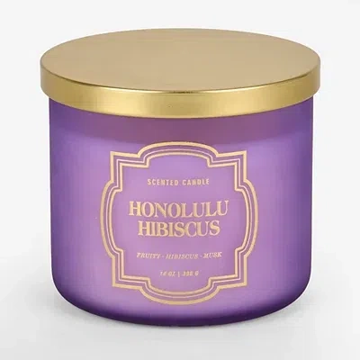 Kirkland's Honolulu Hibiscus 3-wick Jar Candle In Purple
