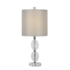 Kirkland's Hourglass Crystal And Silver Metal Table Lamp In Silver