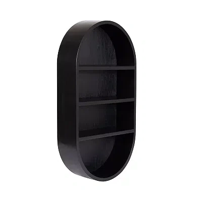 Kirkland's Hutton Black Capsule Wall Shelf