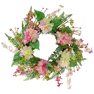 Kirkland's Hydrangea And Fern Berry Wreath In Multi