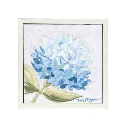 Kirkland's Hydrangea Framed Canvas Art Print In Blue