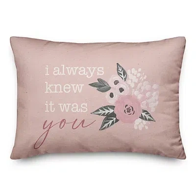 Kirkland's I Always Knew It Was You Floral Pillow In White