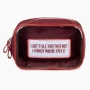 Kirkland's I Got It All Together Cosmetic Bag In Burgundy