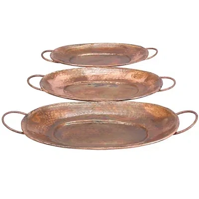 Kirkland's Iridescent Tray Set In Brown