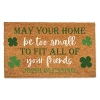 Kirkland's Irish Blessing Shamrock Doormat In Multi