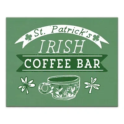 Kirkland's Irish Coffee Bar Canvas Art Print In Green