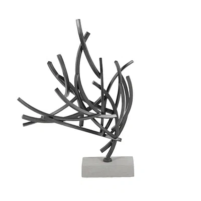 Kirkland's Iron Contemporary Branch Sculpture In Gray