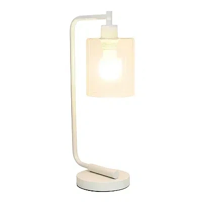 Kirkland's Iron Industrial Bronson Table Lamp In White