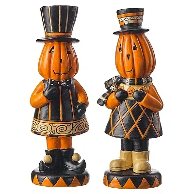 Kirkland's Jack O Lantern Couple Figurines In Multi