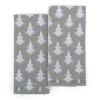 Kirkland's Jacquard Tree Kitchen Towels In Gray