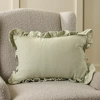 Kirkland's Jane Striped Ruffle Lumbar Pillow In Multi