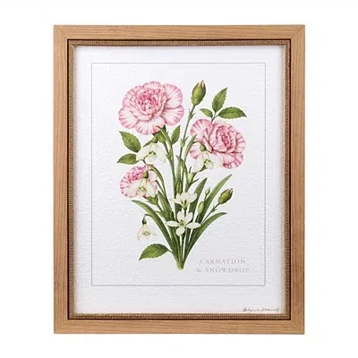 Kirkland's January Carnation And Snowdrop Framed Art Print In Multi
